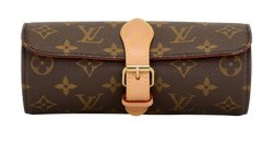 Louis Vuitton 3 Watch Case, Canvas, Mono, SN4198(2018), DB/B, 1*